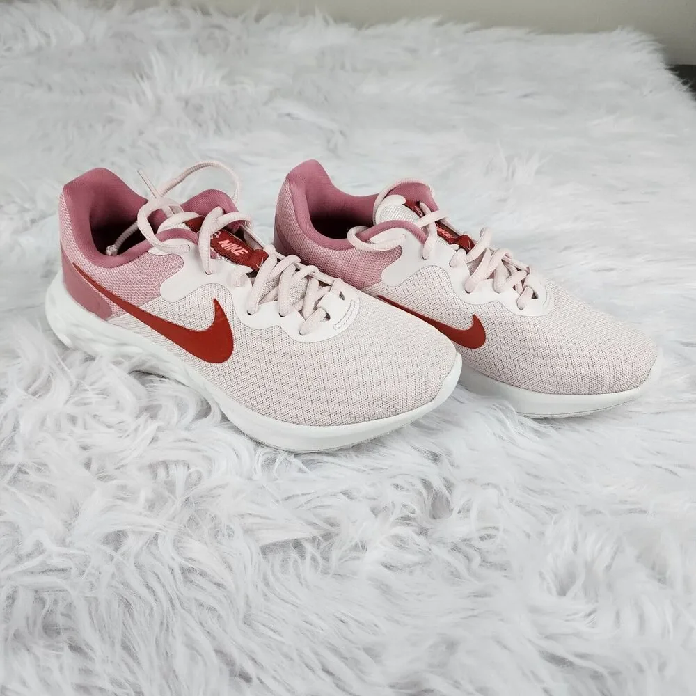 New Women's Size 7M Nike Revolution 6 NN Running Shoes Light Soft Pink Cinnabar
